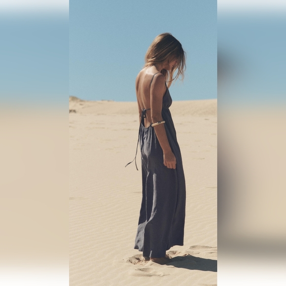 Zara Gray Sleeveless Beach Dress Nwt - Picture 4 of 9